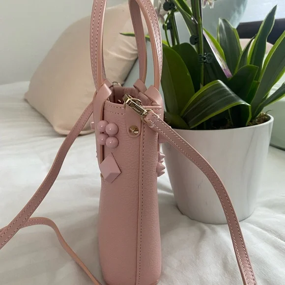 Authentic Christian Louboutin Pink small Bag with Geometric Design - Picture 3 of 7